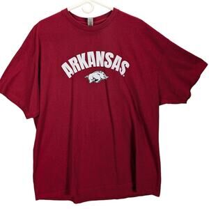 Razorbacks Shirt Mens 2XL Red University of Arkansas Hogs Family Weekend Sports